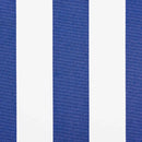 vidaXL kék és fehér szövet és alumínium behúzható napellenző 4 x 3 m