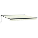 vidaXL krémszínű szövet és alumínium behúzható napellenző 4 x 3 m