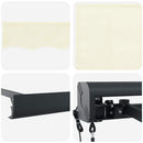 vidaXL krémszínű szövet és alumínium behúzható napellenző 4 x 3 m