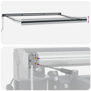 vidaXL sárga-fehér szövet és alumínium behúzható napellenző 4,5 x 3 m