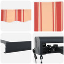 vidaXL sárga-fehér szövet és alumínium behúzható napellenző 4,5 x 3 m