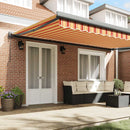 vidaXL sárga-fehér szövet és alumínium behúzható napellenző 5 x 3 m