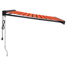 vidaXL narancs-barna szövet és alumínium behúzható napellenző 3x2,5 m