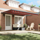 vidaXL narancs-barna szövet és alumínium behúzható napellenző 3x2,5 m