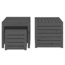 vidaXL szürke 4 részes tömör fenyőfa kerti ládaszett