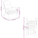 vidaXL tömör akácfa Adirondack kerti szék párnával
