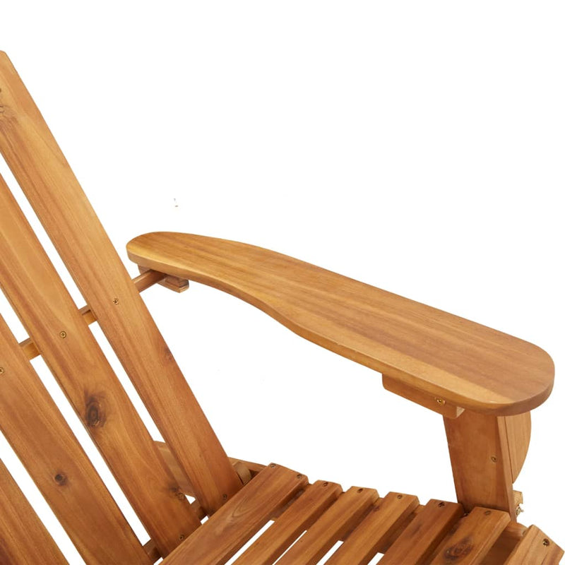vidaXL tömör akácfa Adirondack hintaszék párnával