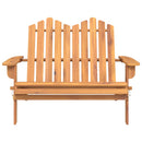 vidaXL tömör akácfa Adirondack kerti pad 126 cm