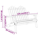 vidaXL tömör akácfa Adirondack kerti pad 126 cm