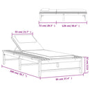vidaXL tömör akácfa napozóágy sötétszürke párnákkal