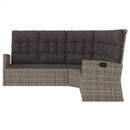 vidaXL szürke polyrattan dönthető sarokkanapé párnákkal