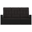 vidaXL fekete polyrattan dönthető kerti pad párnával 173 cm