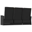 vidaXL fekete polyrattan dönthető kerti pad párnával 173 cm