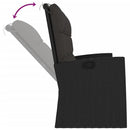 vidaXL fekete polyrattan dönthető kerti pad párnával 173 cm