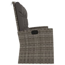 vidaXL szürke polyrattan dönthető kerti pad párnával 173 cm