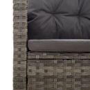 vidaXL szürke polyrattan dönthető kerti pad párnával 173 cm
