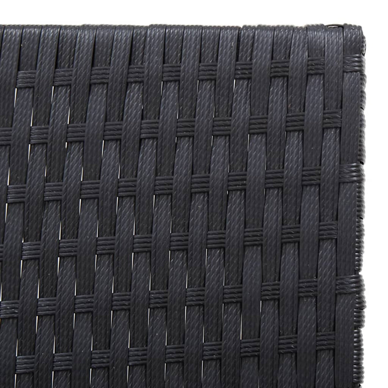 vidaXL polyrattan és tömör akácfa napágy párnával