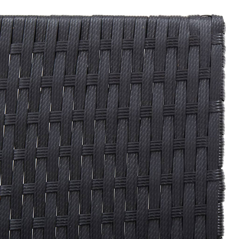 vidaXL 2 db fekete és barna polyrattan és tömör akácfa napozóágy