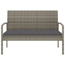 vidaXL szürke polyrattan kerti pad párnával 105 cm