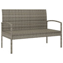 vidaXL szürke polyrattan kerti pad párnával 105 cm