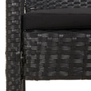 vidaXL fekete polyrattan kerti pad párnával 105 cm