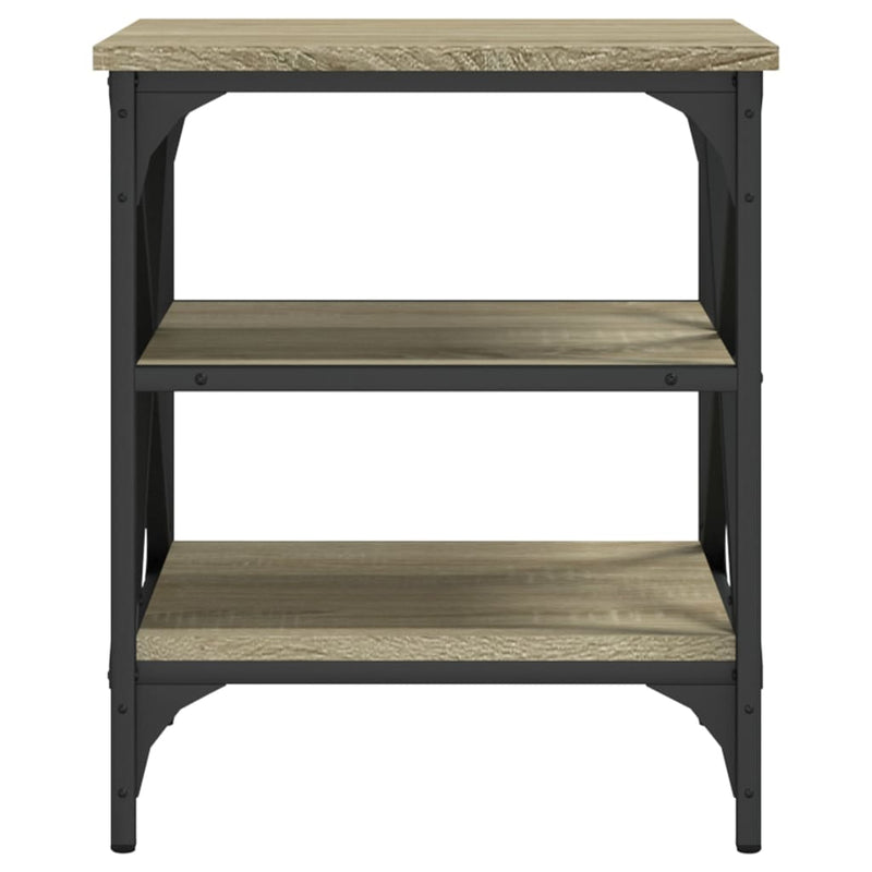 vidaXL 2 db sonoma tölgy színű szerelt fa kisasztal 40 x 42 x 50 cm