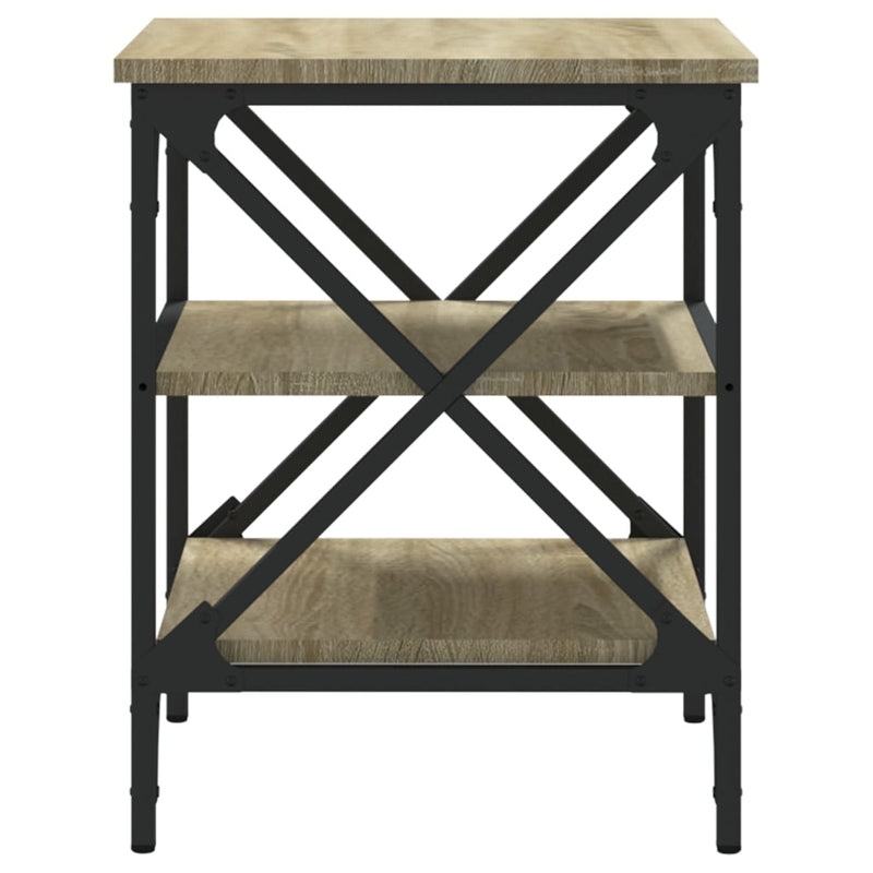 vidaXL 2 db sonoma tölgy színű szerelt fa kisasztal 40 x 42 x 50 cm