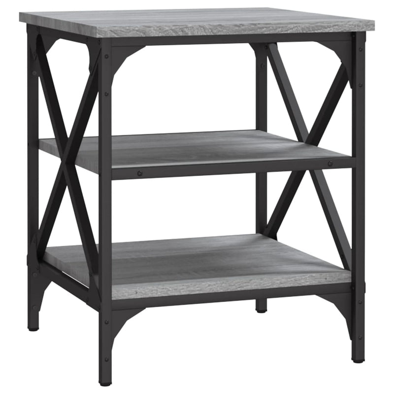 vidaXL 2 db szürke sonoma színű szerelt fa kisasztal 40 x 42 x 50 cm