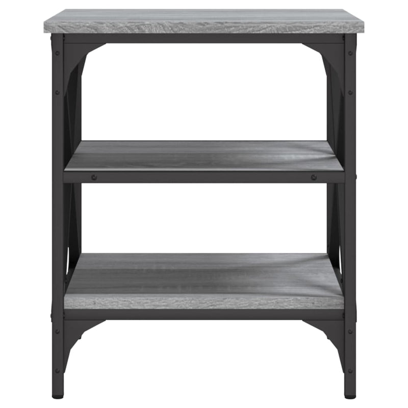 vidaXL 2 db szürke sonoma színű szerelt fa kisasztal 40 x 42 x 50 cm