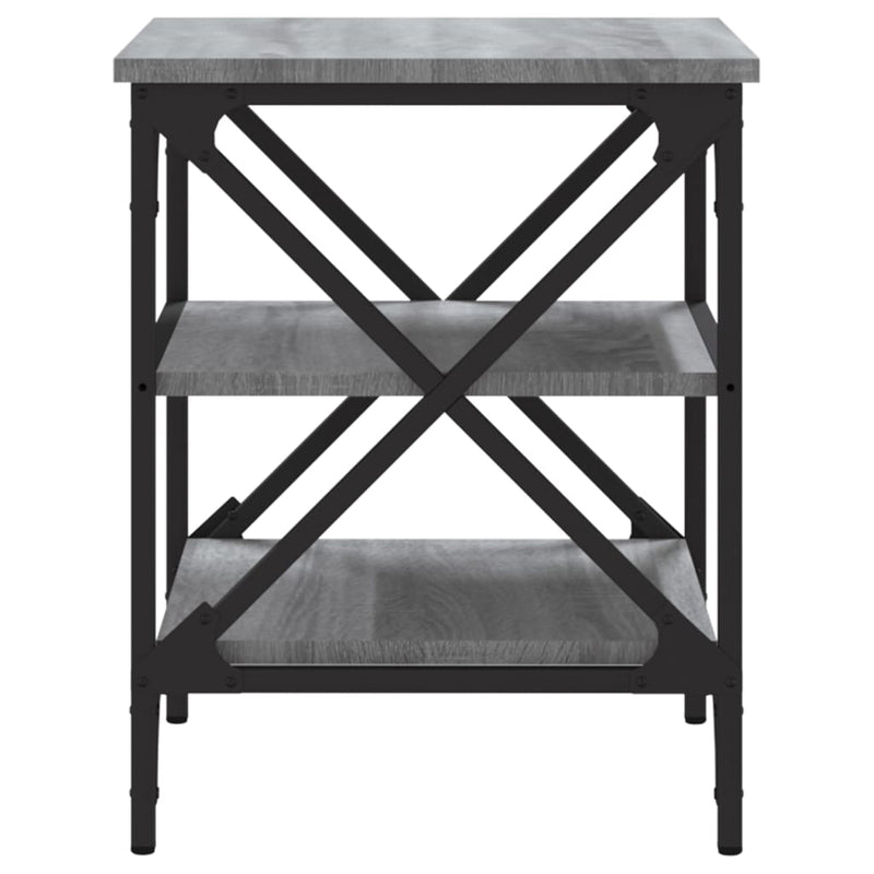 vidaXL 2 db szürke sonoma színű szerelt fa kisasztal 40 x 42 x 50 cm