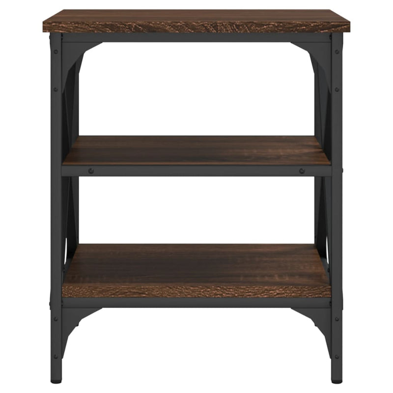vidaXL 2 db barna tölgy színű szerelt fa kisasztal 40 x 42 x 50 cm