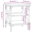 vidaXL 2 db barna tölgy színű szerelt fa kisasztal 40 x 42 x 50 cm
