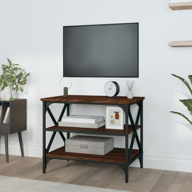 vidaXL barna tölgyszínű szerelt fa TV-szekrény 60x40x50 cm