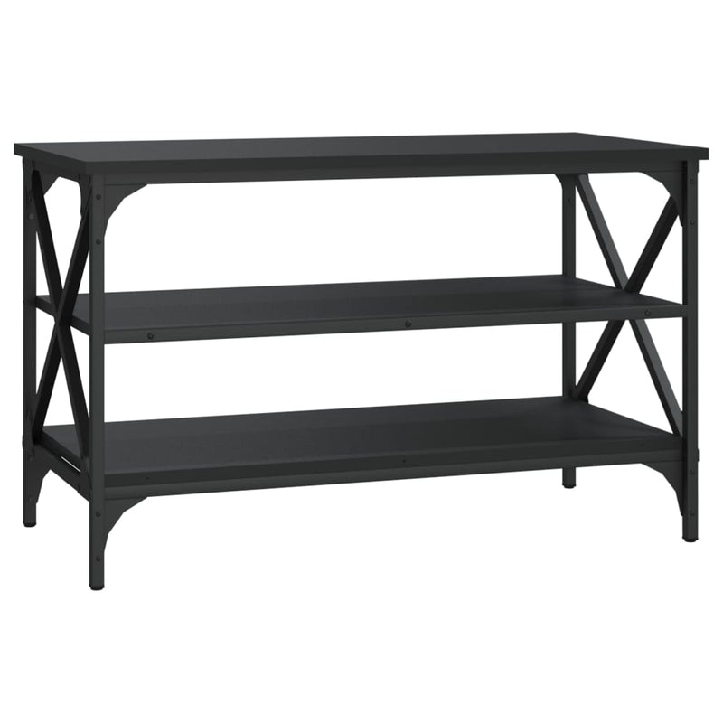 vidaXL fekete szerelt fa TV-szekrény 80x40x50 cm