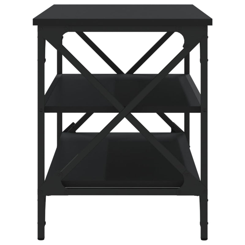 vidaXL fekete szerelt fa TV-szekrény 80x40x50 cm