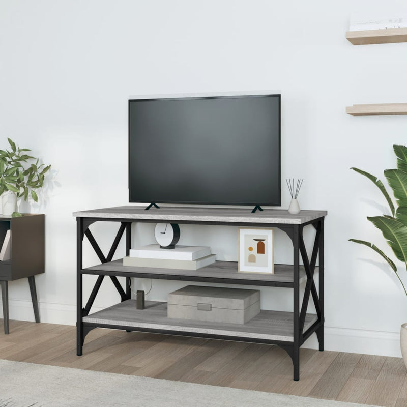 vidaXL szürke sonoma színű szerelt fa TV-szekrény 80x40x50 cm