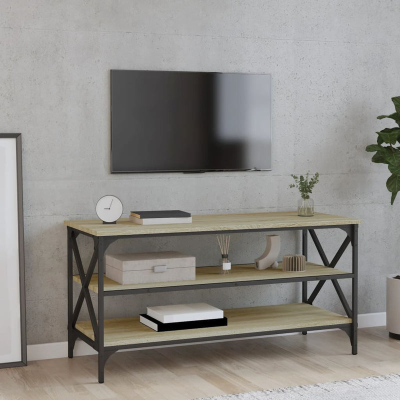 vidaXL sonoma tölgy színű szerelt fa fali TV-szekrény 100x40x50 cm