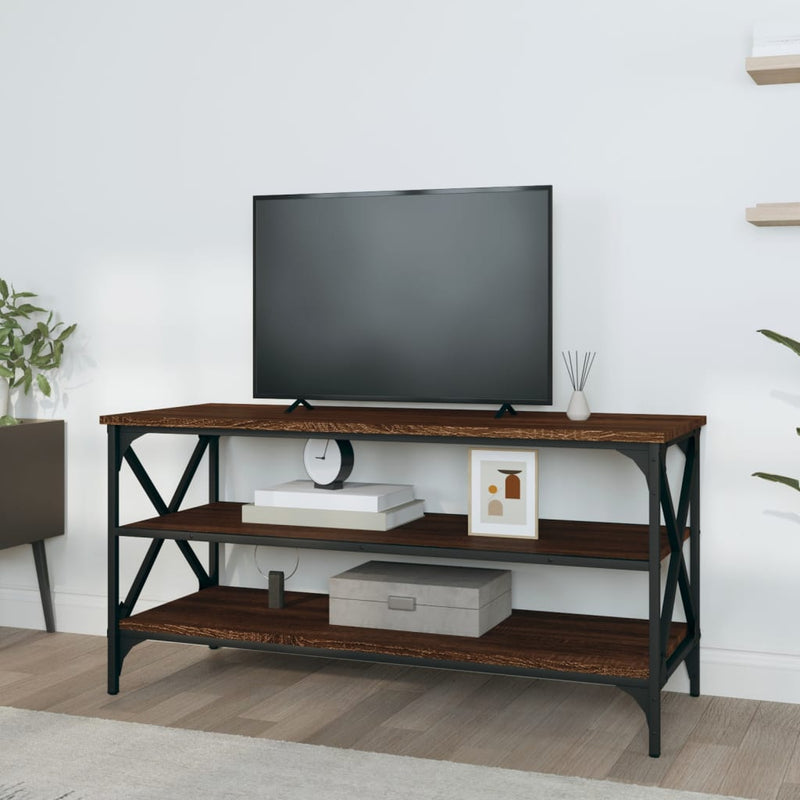 vidaXL barna tölgyszínű szerelt fa TV-szekrény 100x40x50 cm