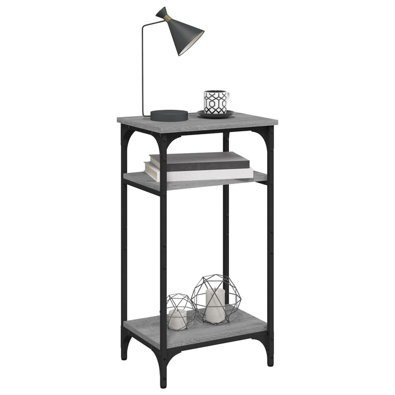 vidaXL szürke sonoma színű szerelt fa kisasztal 40 x 30 x 75 cm