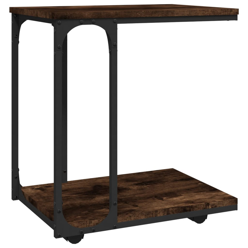 vidaXL füstös tölgy színű szerelt fa keres kisasztal 50 x 35 x 55,5 cm