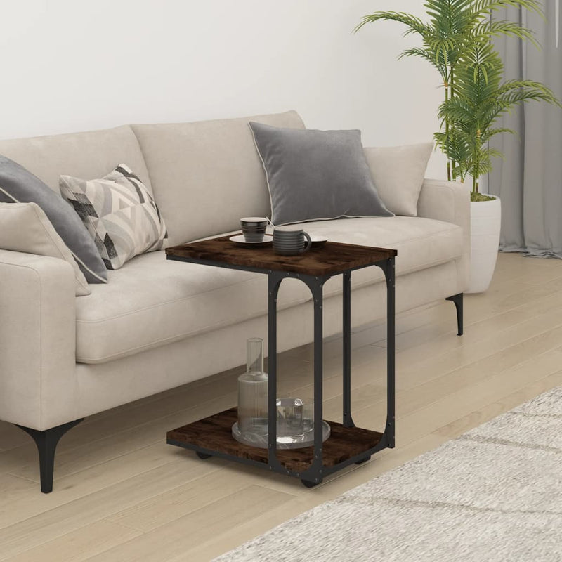 vidaXL füstös tölgy színű szerelt fa keres kisasztal 50 x 35 x 55,5 cm