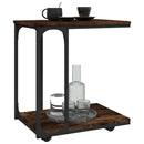 vidaXL füstös tölgy színű szerelt fa keres kisasztal 50 x 35 x 55,5 cm