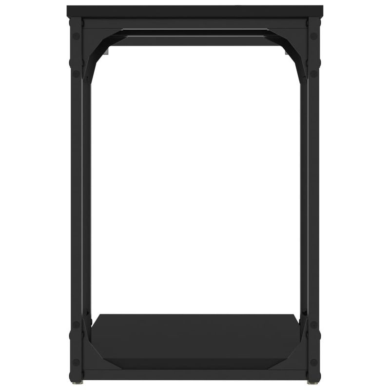 vidaXL fekete szerelt fa kisasztal 50 x 35 x 52 cm
