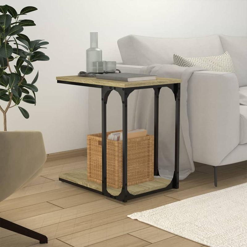 vidaXL sonoma tölgy színű szerelt fa kisasztal 50 x 352 x 50 cm