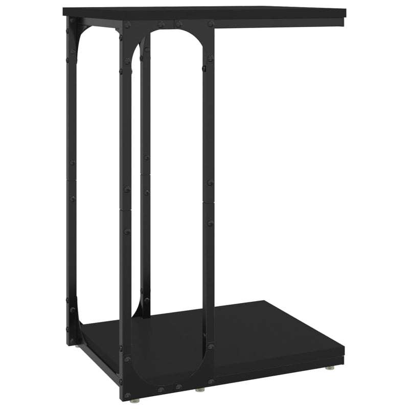 vidaXL fekete színű szerelt fa kisasztal 40 x 30 x 60 cm