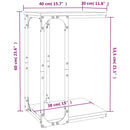 vidaXL barna tölgyszínű szerelt fa kisasztal 40 x 30 x 60 cm