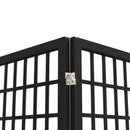 vidaXL 3 paneles fekete japán stílusú összecsukható paraván 120x170 cm