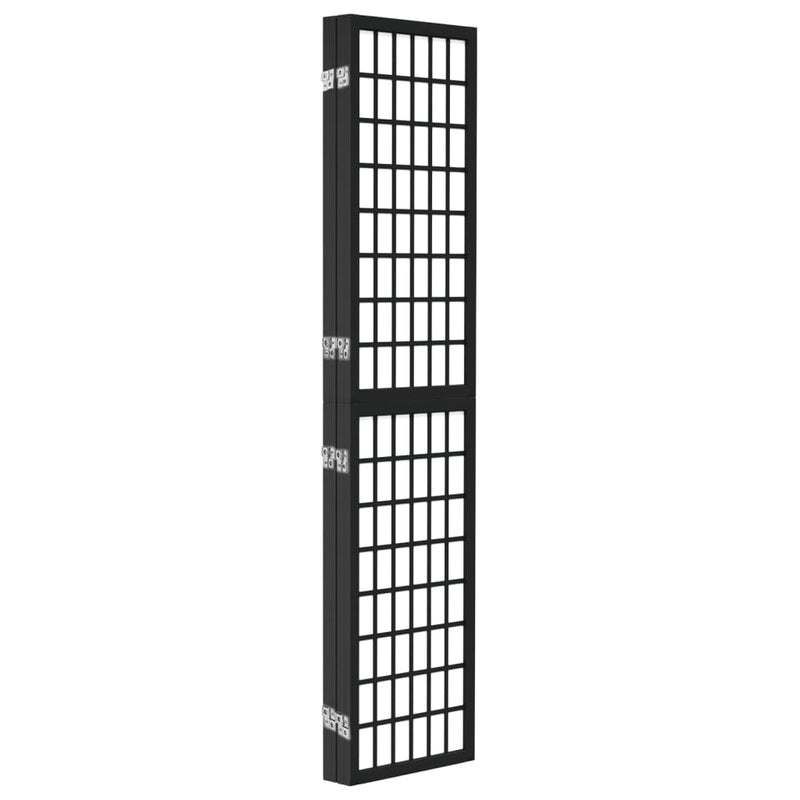 vidaXL 4 paneles fekete japán stílusú összecsukható paraván 160x170 cm