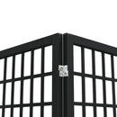 vidaXL 4 paneles fekete japán stílusú összecsukható paraván 160x170 cm