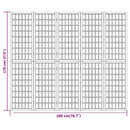 vidaXL 5 paneles fekete japán stílusú összecsukható paraván 200x170 cm